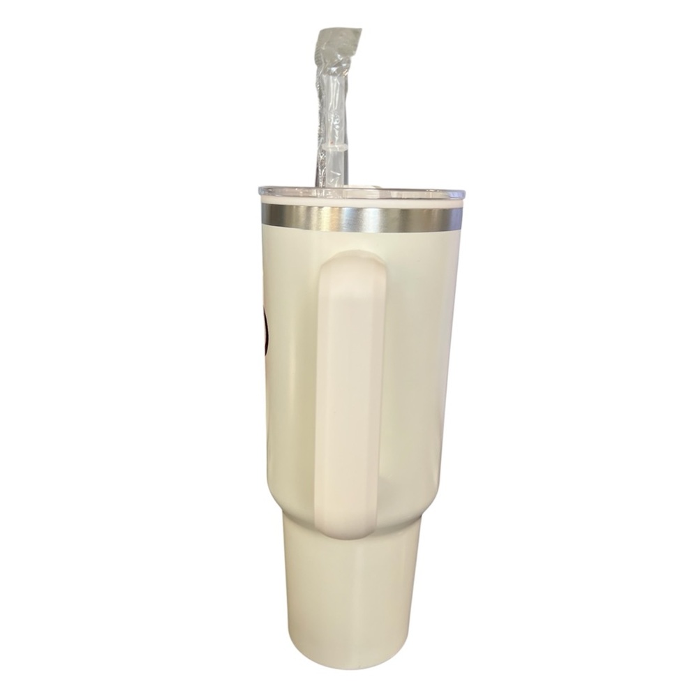 Poshmark Cream tumbler 40oz Travel Mug with Handle reseller - Picture 2 of 6